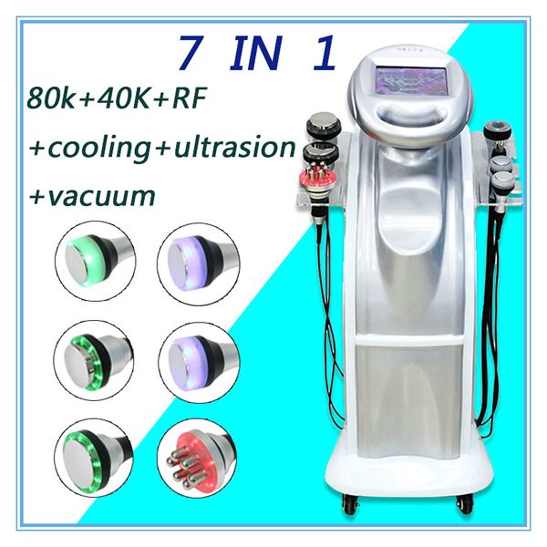

7 in 1 80k cavitation + 40k vacuum cavitation system ultrasound tripolar sixpolar body slimming machine shipping
