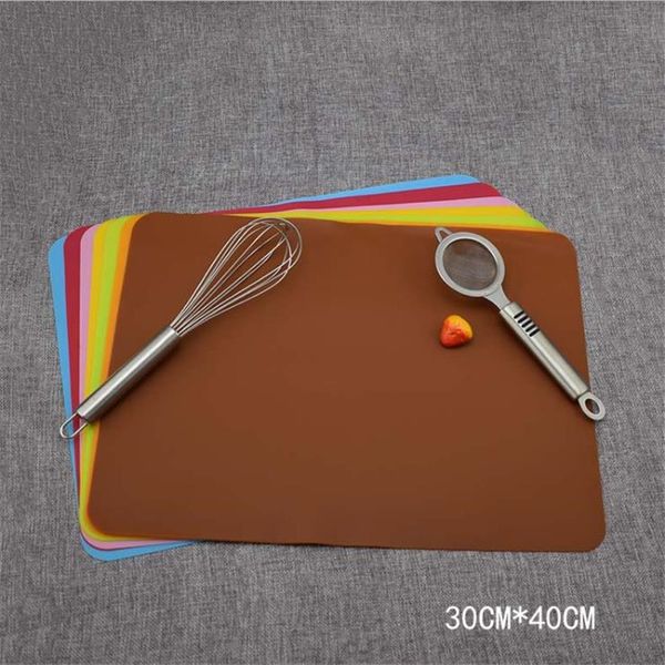 

40x30cm food grade silicone mats baking liner silicone oven mat heat insulation pad bakeware kid table placemat decoration mat