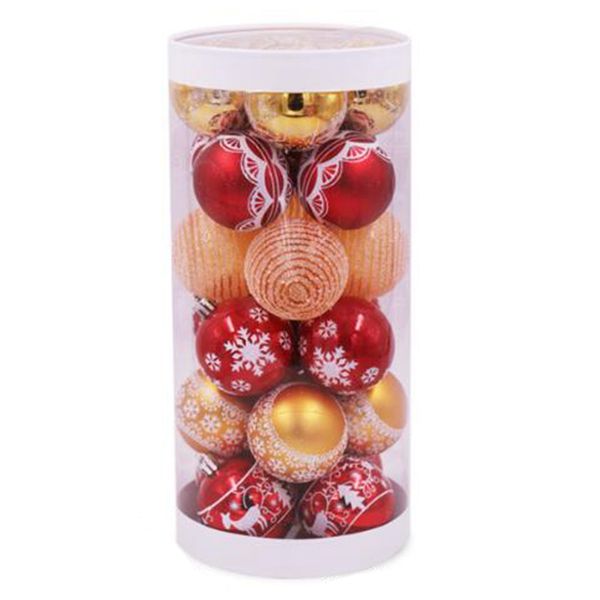 

fashion-24pcs painted mixed christmas tree decor balls xmas party window home furnish christmas hanging ball ornament decoration