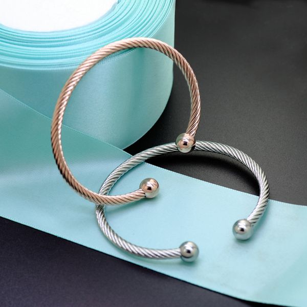 

yun ruo fashion brand jewelry rose gold color steel ball bangle woman man lover cuff 316l stainless steel not fade quality, Black