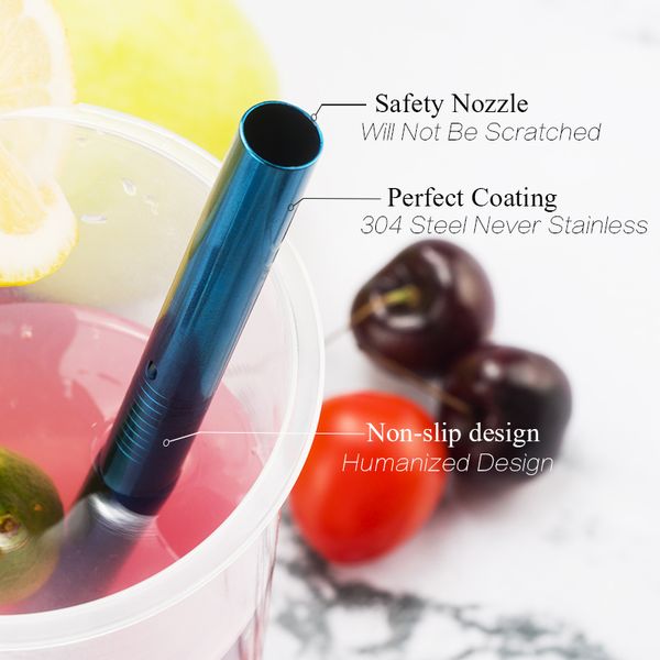 

50pcs lot stainless steel straw steel drinking straws reusable eco metal drinking straw bar drinks party ing