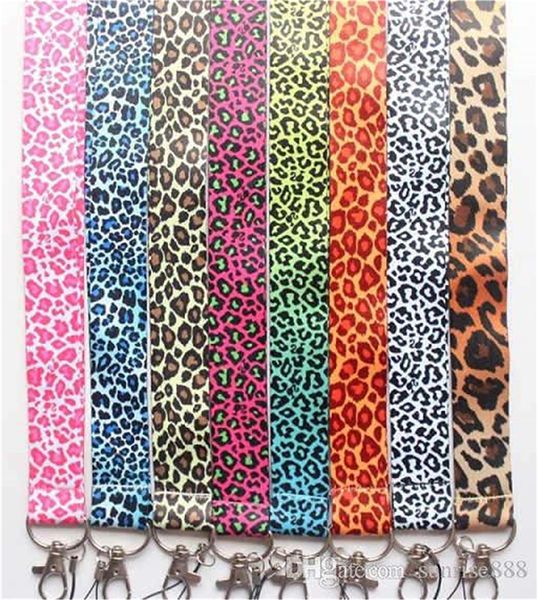 Atacado 10 pcs desenhos animados sexy leopardo impressão telefone cordão chaves de moda corda corda de corda corda 163