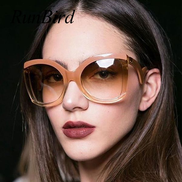 

2020 black oversized square sunglasses women gradient summer style classic woman sun glasses big frame 1196r, White;black