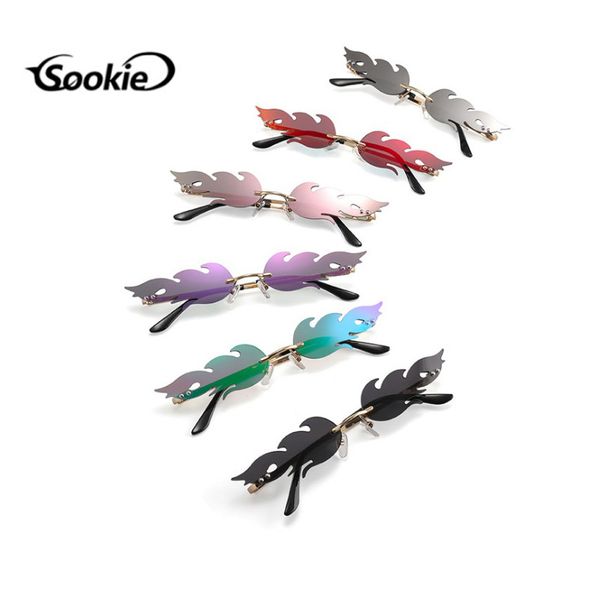 

flame style sunglasses, White;black
