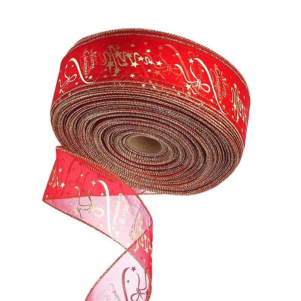 

6 x 200cm christmas diy organza ribbon christmas tree gift box bow decorations for home festive party supplies gift