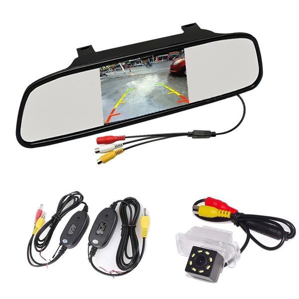 

car monitor +2.4g wireless ccd and led adjustable angle rear view camera for focus hatchback mondeo c-max s-max fiesta