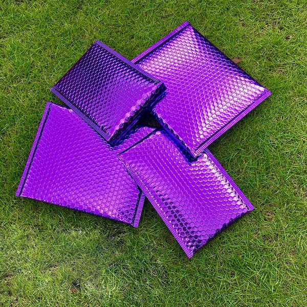 

30pcs / lot фиолетового aluminized фильм bubble mailer сумка водонепроницаемых судоходные mailer самостоятельное уплотнение почта упаковка с