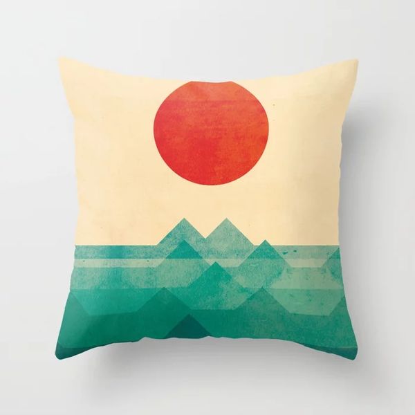 

fashion the ocean, the sea, wave cool square vintage special pillow cover zipper throw pillowcase unique pillow sham case