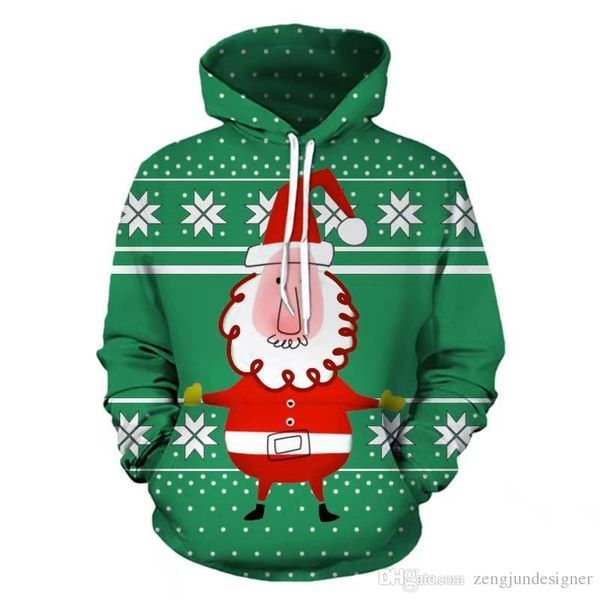 

christmas mens autumn designer green hoodies pullover long sleeve floral print homme festival clothing fashion style casual apparel, Black