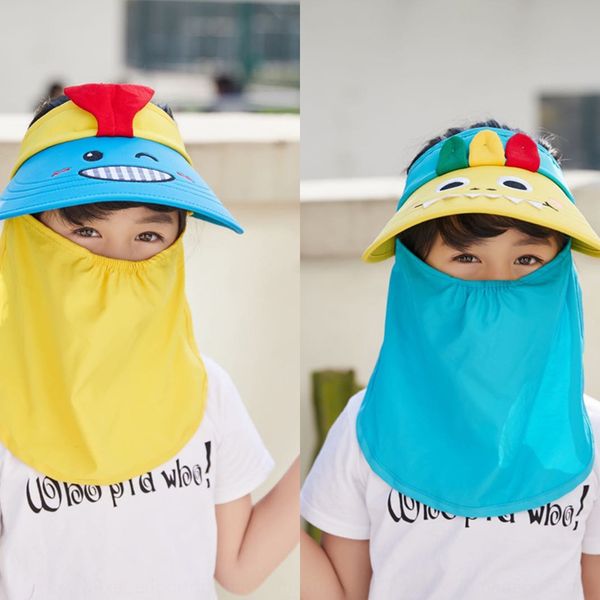 

children's sun empty cute cartoon male and female children's sun baby's empty hat cute cartoon hat, Yellow