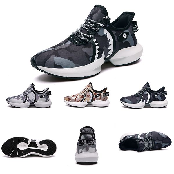 

women men 2023 running weight summerlight shoes desert camo navy blue mens trainers sport sneakers shark homemade brand made in china size 3