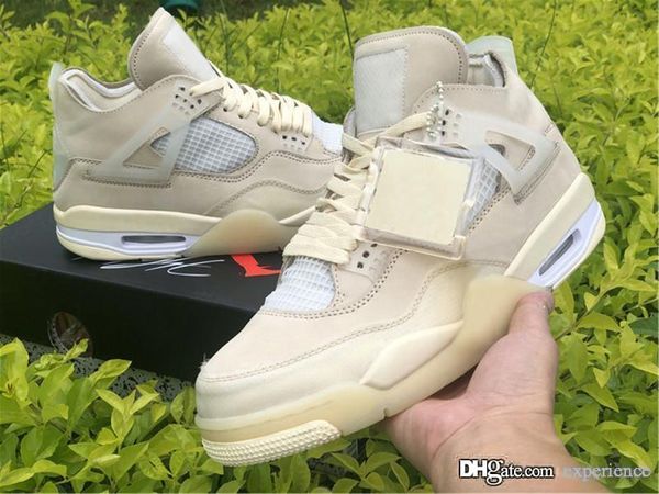 

2020 off authentic white air 4 sp wmns sail bred man basketball shoes muslin white black zapatos outdoor sneakers with original box