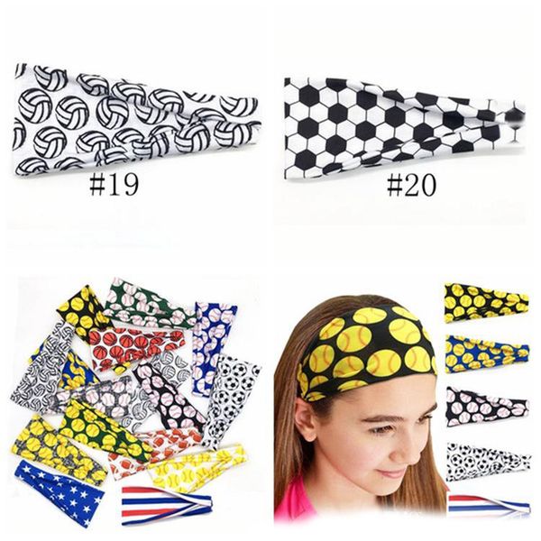 

baseball sports headband women men softball football team hair bands sweat headbands yoga fitness scarf sport towel 20 styles, Yellow