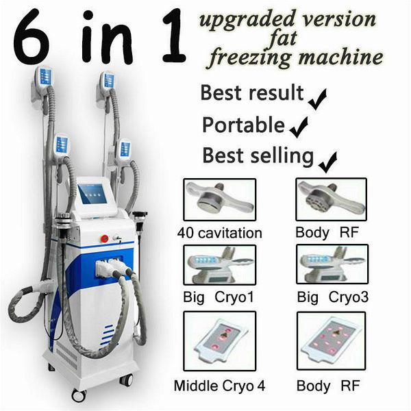 

new style cryo fat e cool body slimming machines rf 40khz body cavitation with 4 cryo handles for body arm