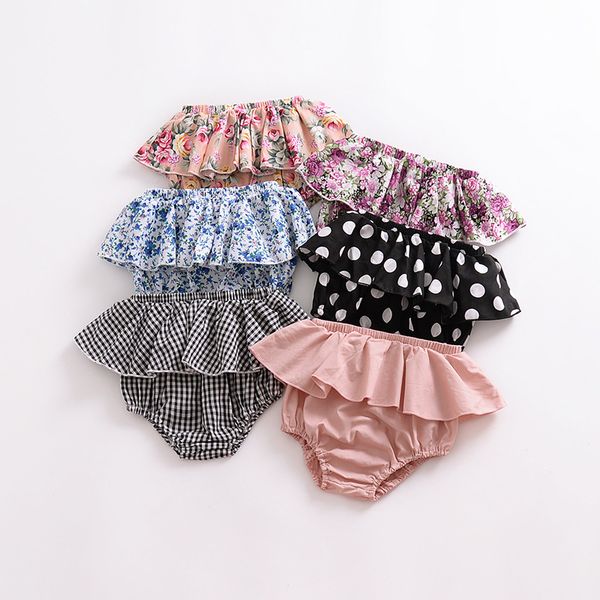 

retail baby bloomer infant floral dot ruffle triangle shorts toddle pp pants pants swimming shorts kids designer clothes boutique clothing, Black