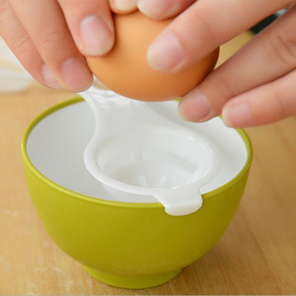 

портативный желток белый сепаратор пластиковые яйцо сепаратор с сбор базы чаша желток catcher домашняя кухня гаджеты