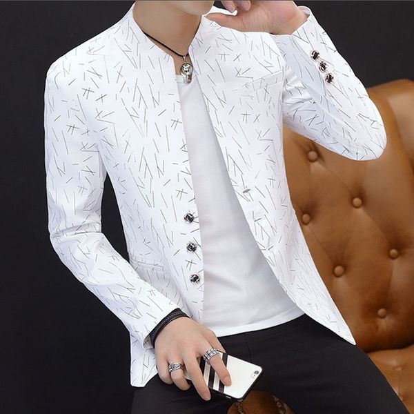 

casual blazer masculino men blazer slim fit casaco masculino purple mens blazers spring summer men white, White;black