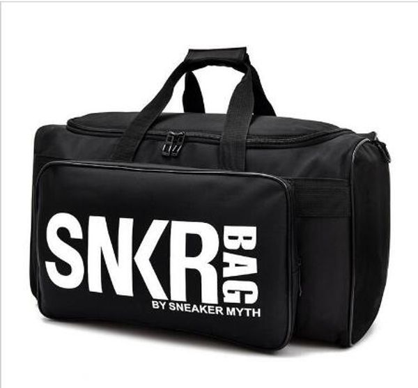 

new snkr designer duffle bag 19ss mens womens designer bags black white large capacity travel bag gym bags