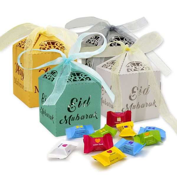 

dessert package storage hollow packaging candy boxes ribbon gift box paper birthday craft party decor container christmas