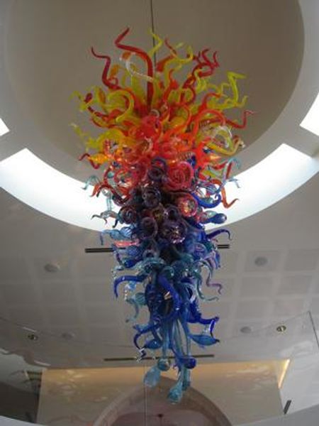 

modern colorful art glass chandelier led bulbs european chihuly design splendid blown glass hanging chain chandelier