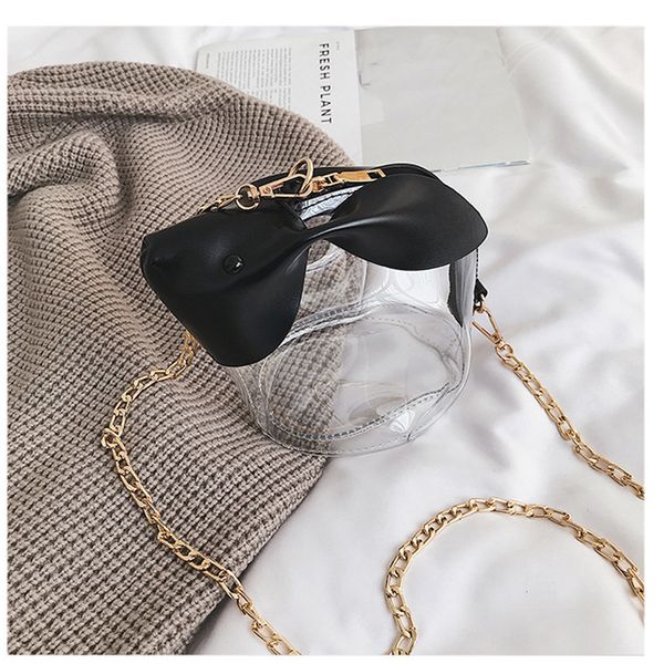 

fashion chain shoulder bag mini bag female handbag cute style point pu transparent handbag messenger bolsa feminina