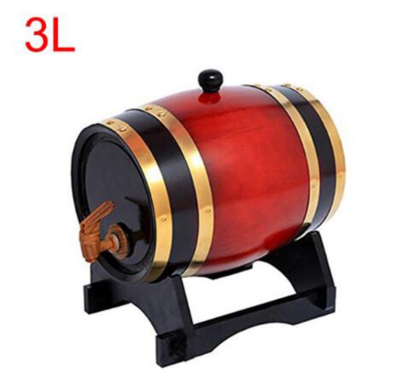 

vintage wood oak barrel 3l keg beer brewing equipment wooden wine barrel dispenser for rum pot whisky wine accessori