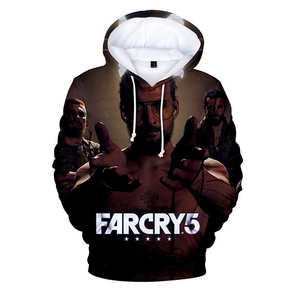 

far cry 5 fashion 3d hooded sweatshirts hoodies boy/girl long sleeve casual fashion game pullover size xxs-4xl, Black