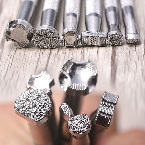 

saddle making tools diy leather craf tool creative stamp set for leathercraft working engraving patterns stamping embossing 6pcs