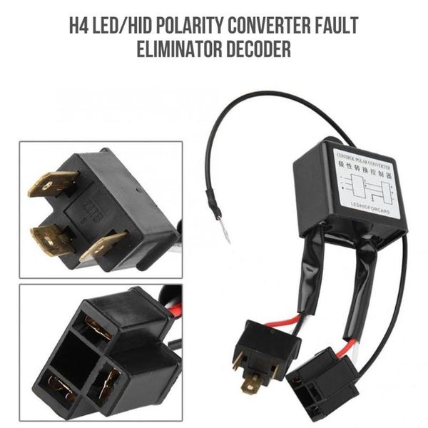 

h4 led headlight polarity converter fault canceller decoder hid h4 xenon lamp positive and negative converter