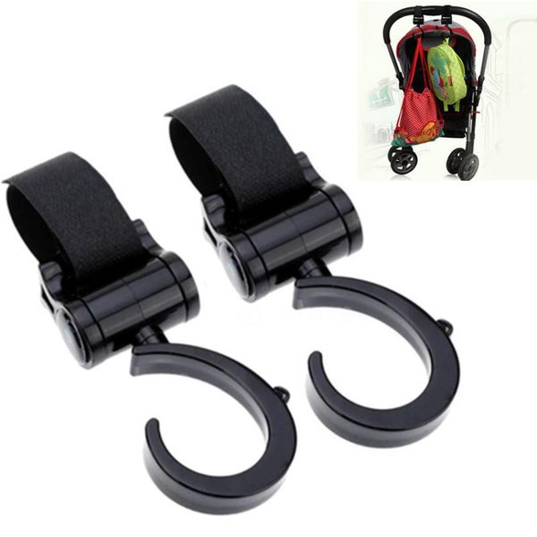 

4pcs/lot baby stroller hooks carriage bag stroller hook accessories pushchair pram wheelchair 360 swivel hanger hooks