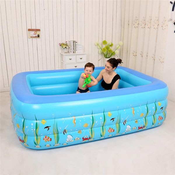 

children large inflatable swimming pool center lounge family kids water play fun backyard toy qutdoor rectangular swimming pool