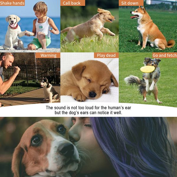 

1/2pcs puppy pet dog whistle two-tone ultrasonic flute sbarking ultrasonic sound repeller dog training whistle dog repeller