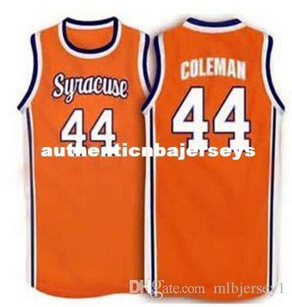 

#44 derrick coleman syracuse orange 1996 vintage basketball jersey college throwbacks stitched jerseys customized any name and nu, Black;blue