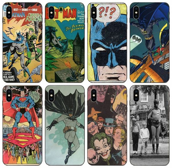 

tongtrade] comics manga caricature vintage batman image case for iphone 8s 7s 6s plus x xs 11 pro max samsung a3 huawei mate 30 1pcs case