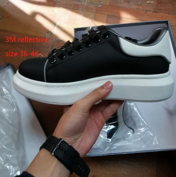 

beat designer men shoes trainers 3m reflective leather platform sneakers womens mens flat casual party wedding shoes suede sports shzgwq35, Black