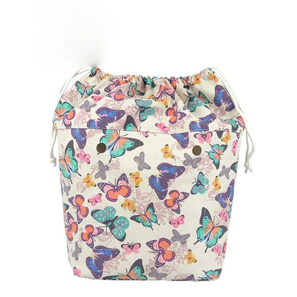 

new large capacity classic mini drawstring colorful inner lining insert for big mini obag canvas inner pocket for o bag