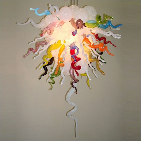 

100% hand blown glass chandelier lightings colorful murano glass art designed pendant lamps modern led customized hanging glass chandeliers