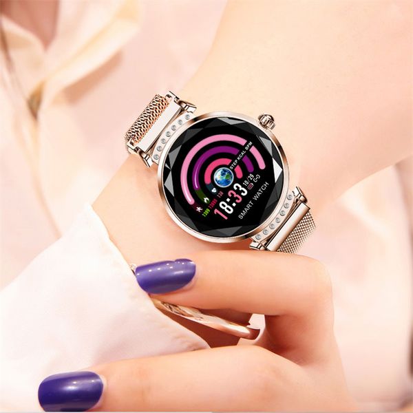 

ogeda women's fashion sports health monitoring smart watch heart rate blood pressure ip67 waterproof smart watch woman gift gift, Slivery;brown