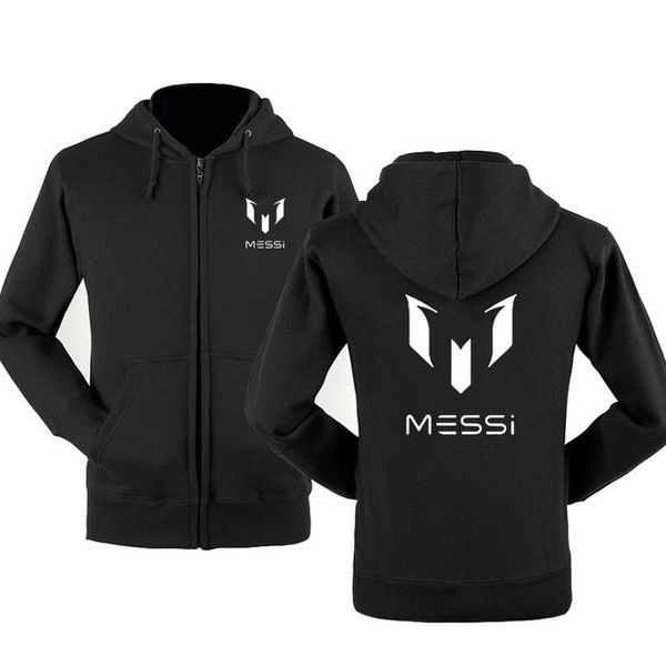 

spring autumn new fashion sweatshirt messi printed hoodies men streetwear fleece zipper hooded jacket hip hop harajuku tracksuiq