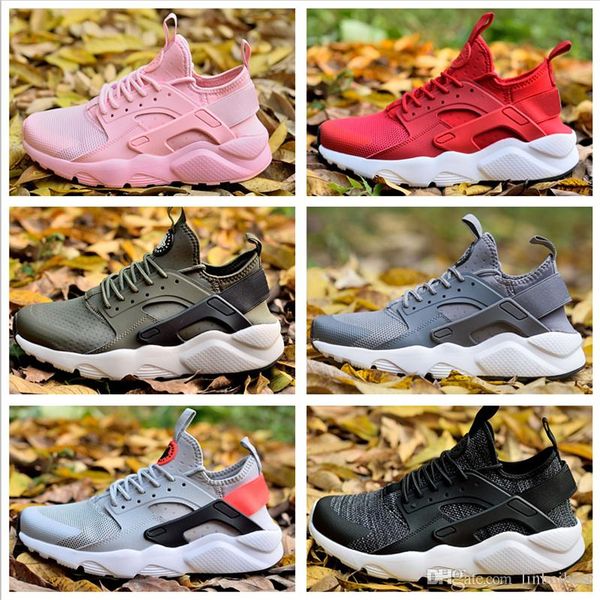 

luxury huarache 4.0 run ultra running shoes men women cool grey gym red sumit white sneakers us 5.5-11 ale
