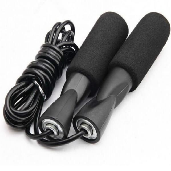 

aerobic exercise boxing skipping jump rope adjustable bearing speed fitness black good quality low price 200pcs/lot