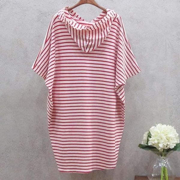 

women designer shirts t shirt new summer fashion boutique loose lady long womens tees striped bat sleeves hooded thin striped, White