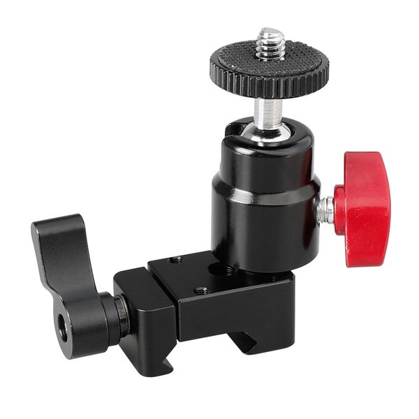 

camvate 1/4"-20 mini ball head with nato clamp for dslr camera monitor item code: c2036