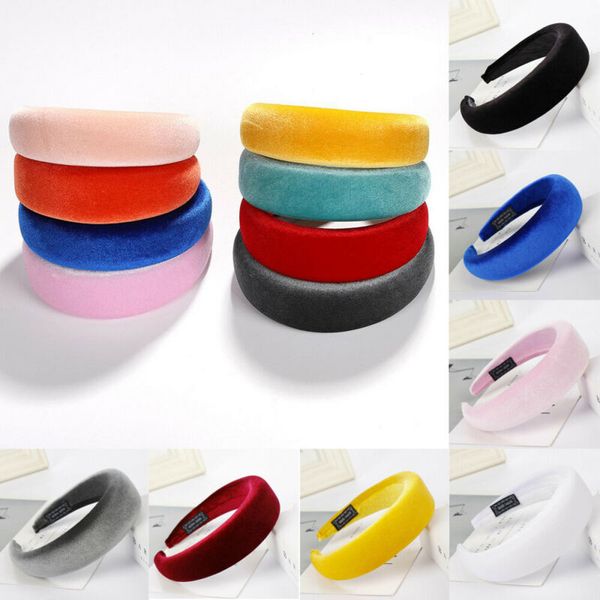

thick velvet women headbands hair accessories head band fashion headwear 4cm wide plastic hairbands for woman drop shipping, Blue;gray