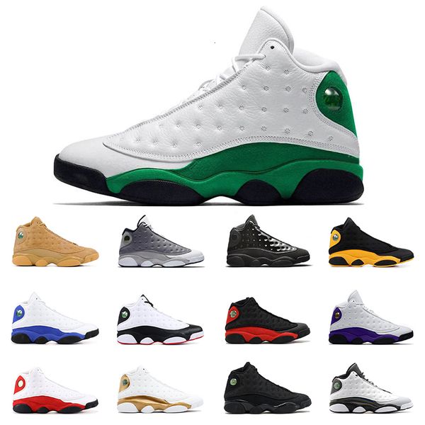 

new mens basketball sheos 13 lucky green 13s court purple black cat bred barons wheat hyper royal mens sports sneakers trainers size 7-13