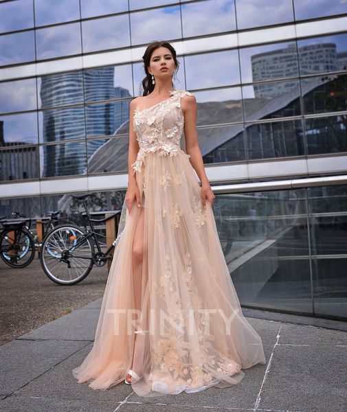 

vogue champagne one shoulder applique evening dresses special occasion party dresses prom dresses homecoming custom size 2-18 kf1220249, Black;red