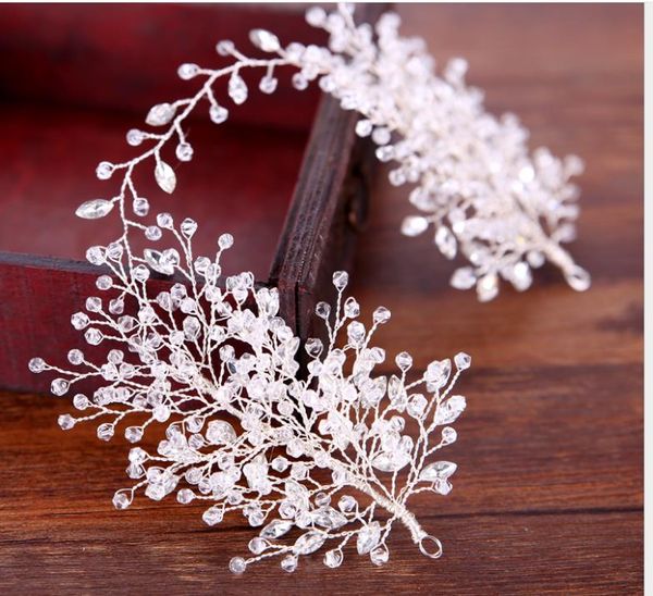 

кристалл headwear медный rhinestone диапазона волос повязка люкс головной убор свадебные аксессуары аксессуары свадебные, Silver