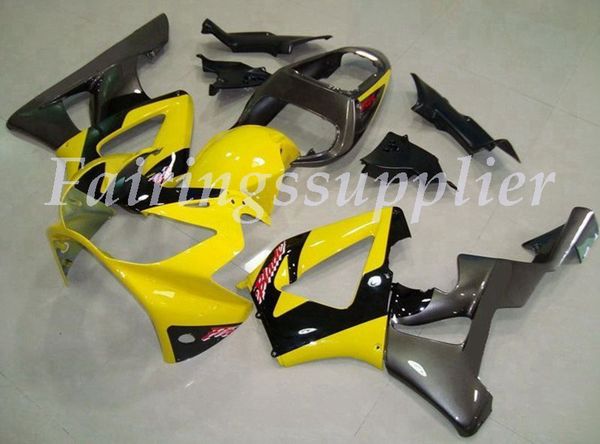 

новый (литье под давлением) abs обтекатель комплекты подходят для honda cbr929rr (2000 2001) cbr929rr 00 01 обтекатели набор желтый серебрис