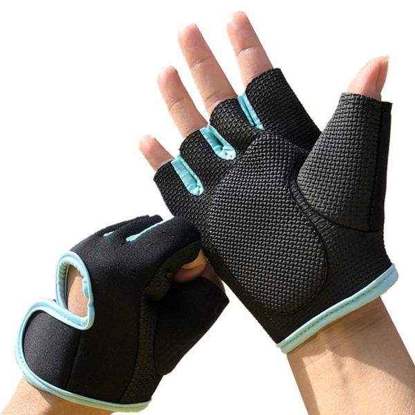 

bmdt-1pair мужчины женщина gym половина finger спорт фитнес упражнение обучение запястье перчатка сопротивление тяжести перчатка anti-slip, Black