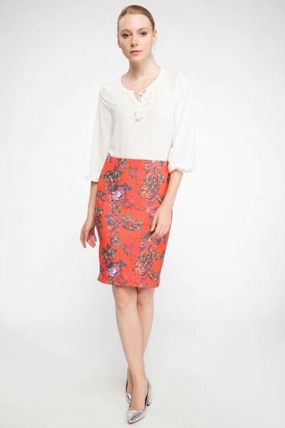 

defacto elegent женщина лето осень карандаш трикотажная юбка цветочные яркий цвет гольфы юбки-j8788az18au-j8788az18au, Black